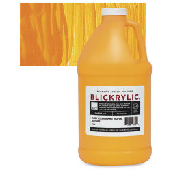 Blickrylic Student Acrylics - Fluorescent Yellow Orange, Half Gallon