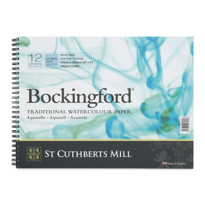 Bockingford Spiral Bound Watercolor Pad - 9" x 12", Cold Press (front cover)