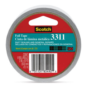 Scotch Foil Tape - 2" x 10 yd, Roll, Side of Package