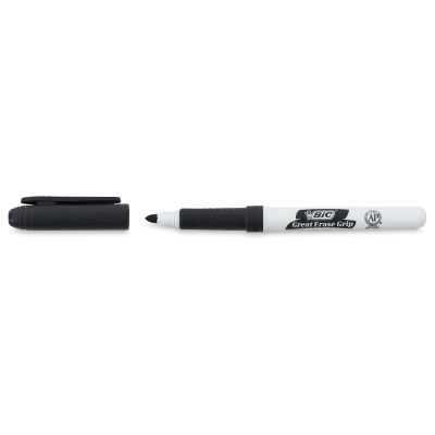 Bic Great Erase Grip Dry Erase Marker - Single Marker shown horizontally and uncapped
