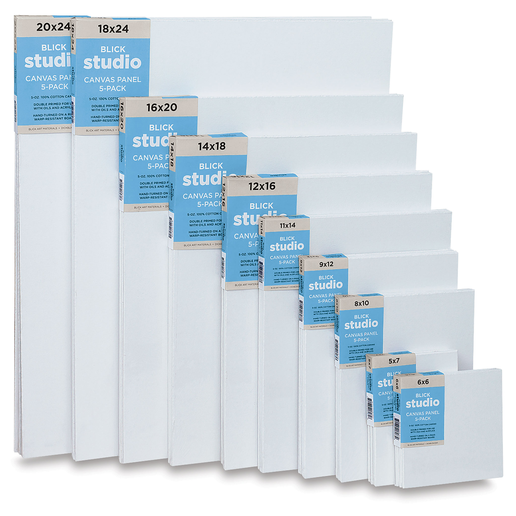 8x10 blank painting canvases pack of six