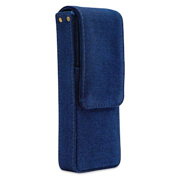 Open in modal - Girologio 3 Denim Pen Case - Cotton Denim, side
