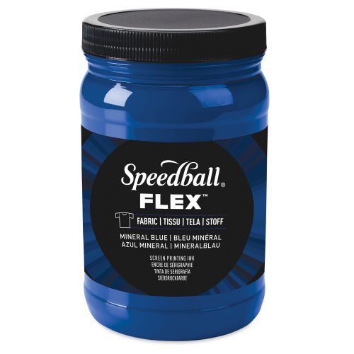 Speedball Flex Screen Printing Fabric Ink - Mineral Blue, 32 oz