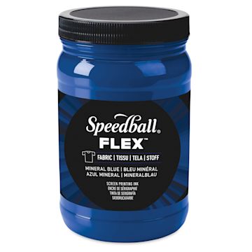 Open in modal - Speedball Flex Screen Printing Fabric Ink - Mineral Blue, 32 oz
