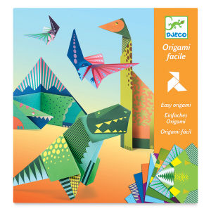 Djeco Origami Kit - Dinosaurs (Front of packaging)