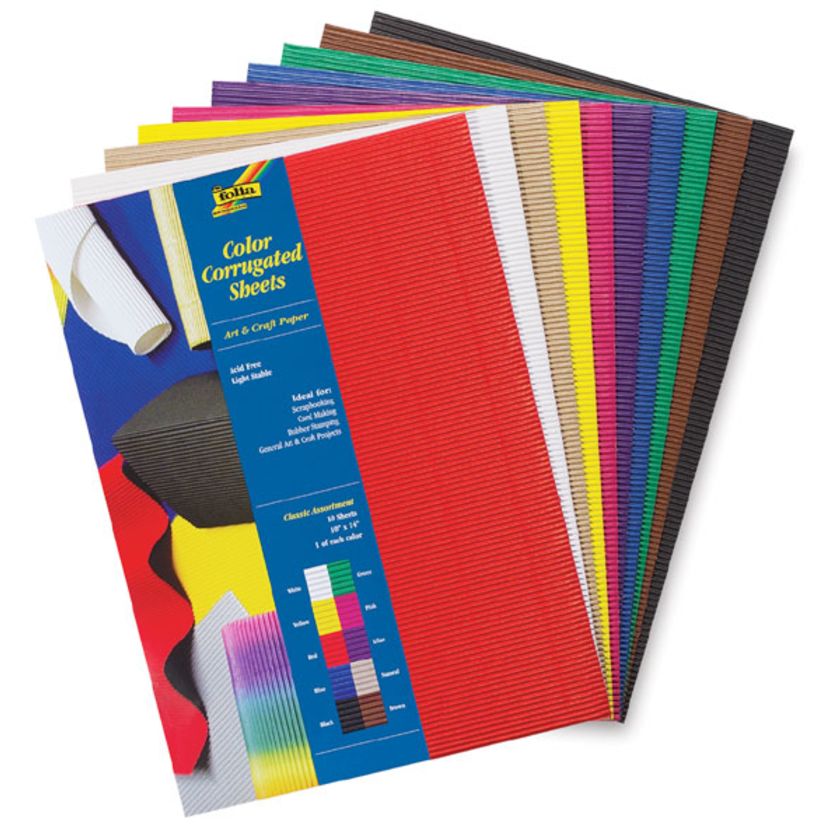Color Collated Paper Folia Color Corrugated Paper | BLICK Art Materials