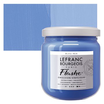 Open in modal - Lefranc & Bourgeois Flashe Vinyl Paint - Royal Blue, 400 ml jar and swatch