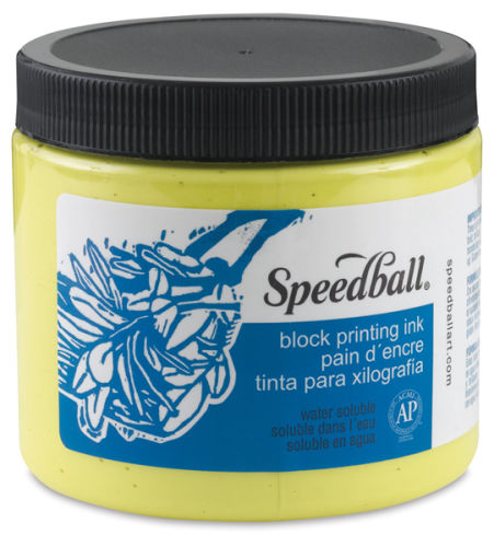 Speedball Water-Based Block Printing Ink - Yellow, 16 oz