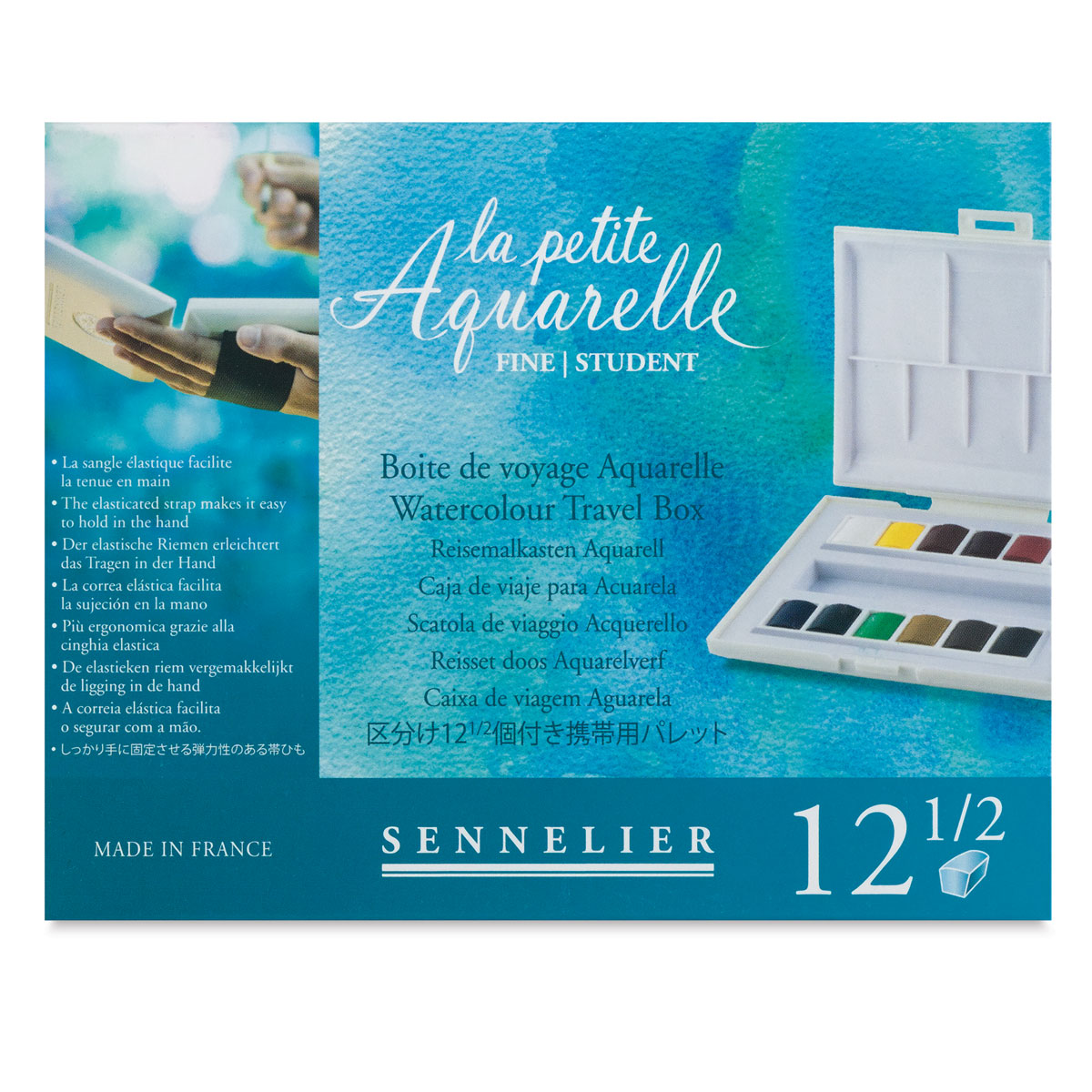 Sennelier La Petite Aquarelle Watercolor Travel Set Assorted Colors 10 ml  (Set of 12)