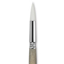Escoda Perla Toray White Synthetic Brush - Round, Short Handle, Size 16