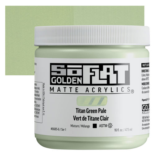 Golden SoFlat Matte Acrylic Paint - Fluorescent Pink, 473 ml, Jar