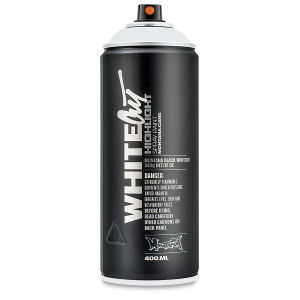 Montana Whiteout Spray Paint - Front of uncapped can shown