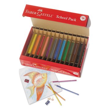 Open in modal - Faber-Castell Grip Watercolor EcoPencil - School Pack, Set of 300, contents shown