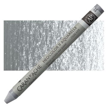 Open in modal - Caran d'Ache Neocolor II Aquarelle Artists' Pastel - Silver pastel and swatch