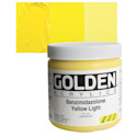 Golden Heavy Body Artist Acrylics - Benzimidazolone Yellow Light, 8 oz