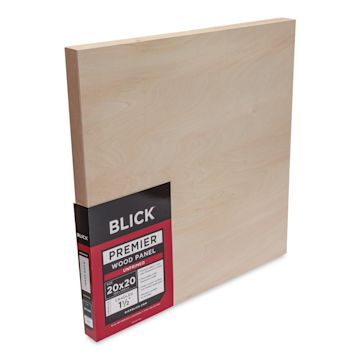 Open in modal - Blick Premier Wood Panel - 20'' x 20'', 1-1/2'' Gallery Profile, Cradled (side view)