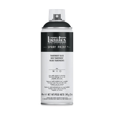 Liquitex Professional Spray Paint - Transparent Black, 400 ml can