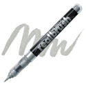 Karin Realbrush Metallic Marker - Silver 8580, 4 mm, Brush Tip
