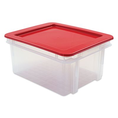 Dial Industries Tuft Tote with Lid - Small, Red Lid | BLICK Art Materials