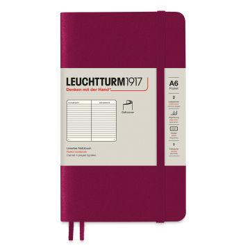 Leuchtturm1917 Ruled Softcover Notebook - Port Red, 3-1/2" x 6"