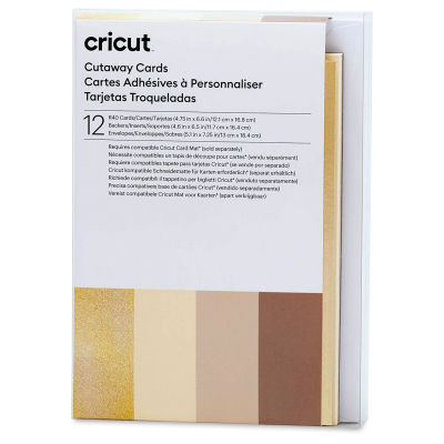 Cricut Cutaway Cards - Neutrals, Pkg of 12, front of the packaging. 