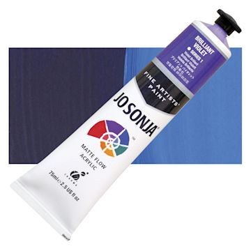 Open in modal - Jo Sonja's Artist Acrylic - Brilliant Violet, 2.5 oz tube and swatch