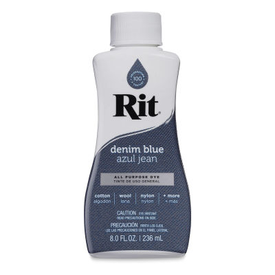 Rit Liquid Dye - Denim Blue, 8 oz, front