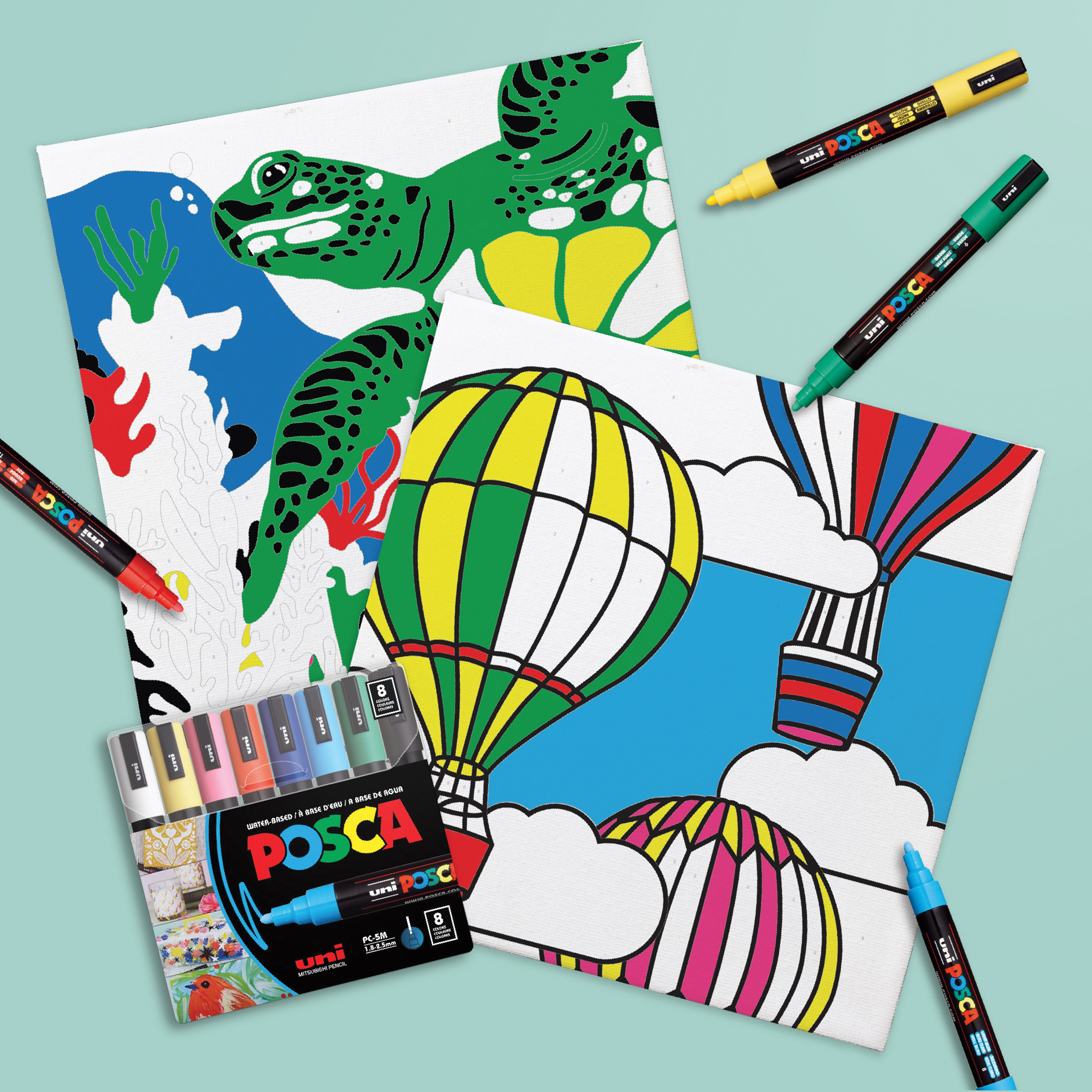 Posca Paint By Number Kit - Sea & Sky | BLICK Art Materials