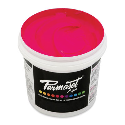 Permaset Aqua Fabric Ink - Glow Pink, Liter