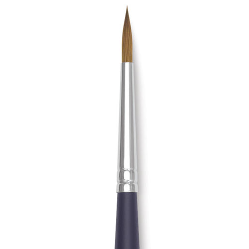 Winsor & Newton Artists' Kolinsky Sable Watercolor Brush - Pointed Round,  Short Handle, Size 4