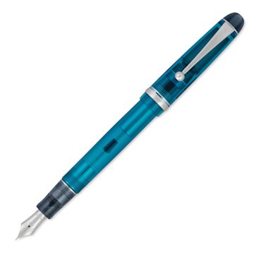 Open in modal - Pilot Custom 74 Fountain Pen - Teal, Extra-Fine, cap off
