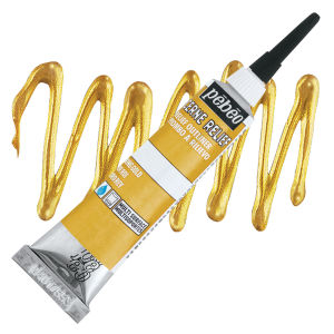 Pebeo Vitrail Paint Outliner - King Gold Outliner, 20 ml tube
