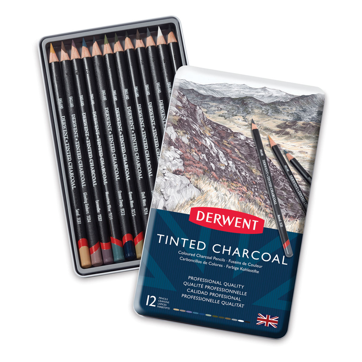 Derwent Tinted Charcoal Pencils