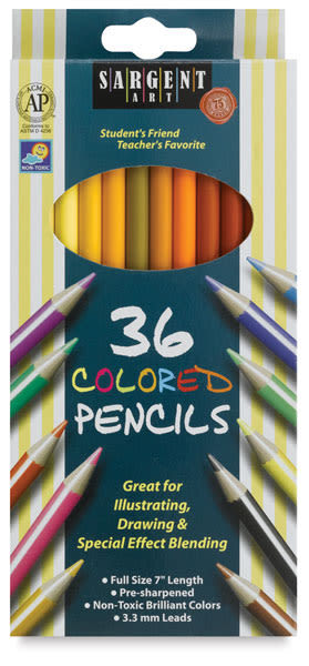 Sargent Art Colored Pencils, Set of 36, front cover
