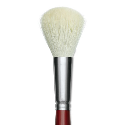 Silver Brush White Goat Silver Mop Brush - Round, Size 20, Short Handle (close-up)