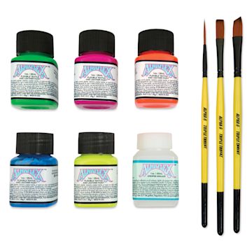 Open in modal - Alpha6 AlphaFlex Textile and Leather Sneaker Paint Pack - Electroshock, Set of 6