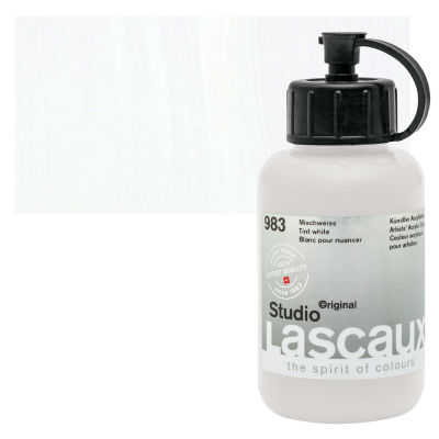 Lascaux Studio Acrylics - Tint White, 85 ml bottle