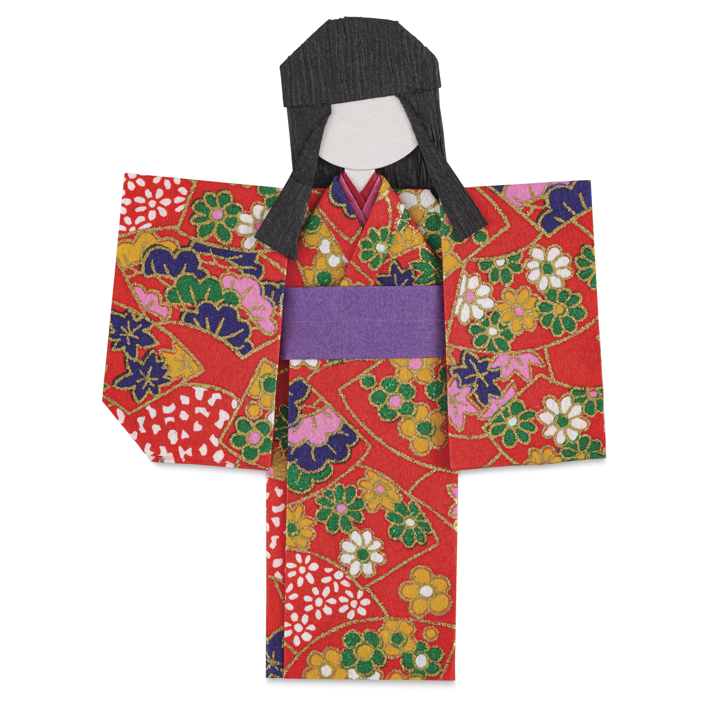 Aitoh Kimono Paper Doll Origami Kit - Set of 49 | BLICK Art Materials