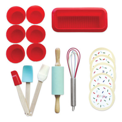 Handstand Kitchen Intro to Baking Set - Top view of Components of set