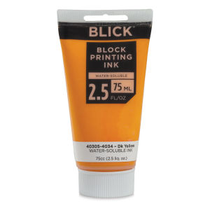 Blick Water-Soluble Block Printing Ink - Dark Yellow, 2.5 oz