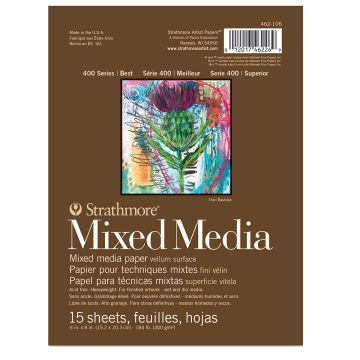 Strathmore Mixed Media 400 Series Glue-Bound Pad (185 lb. 15 sheets)  11x14