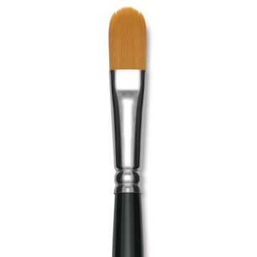 Open in modal - Utrecht Synthetic Sablette Brush - Long Handle, Filbert, Size 14, close-up