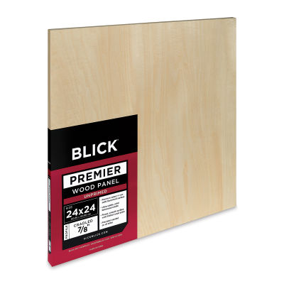 Blick Premier Wood Panel - 24'' x 24'', 7/8'' Traditional Profile, Cradled (side view)