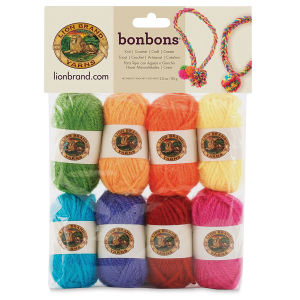 Lion Brand Bonbons Yarn - Crayons, Package of 8