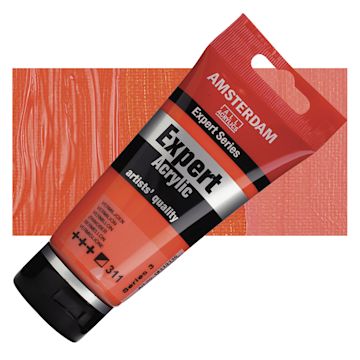 Open in modal - Amsterdam Expert Series Acrylic - Vermilion, 75 ml tube and swatch