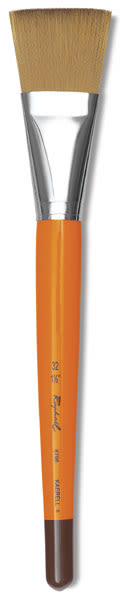 Raphael Golden Kaerell Brush - Flat, Short Handle, Size 32