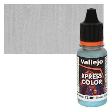 Open in modal - Vallejo Xpress Color Acrylic Paint - Templar White 18 ml Bottle and Swatch