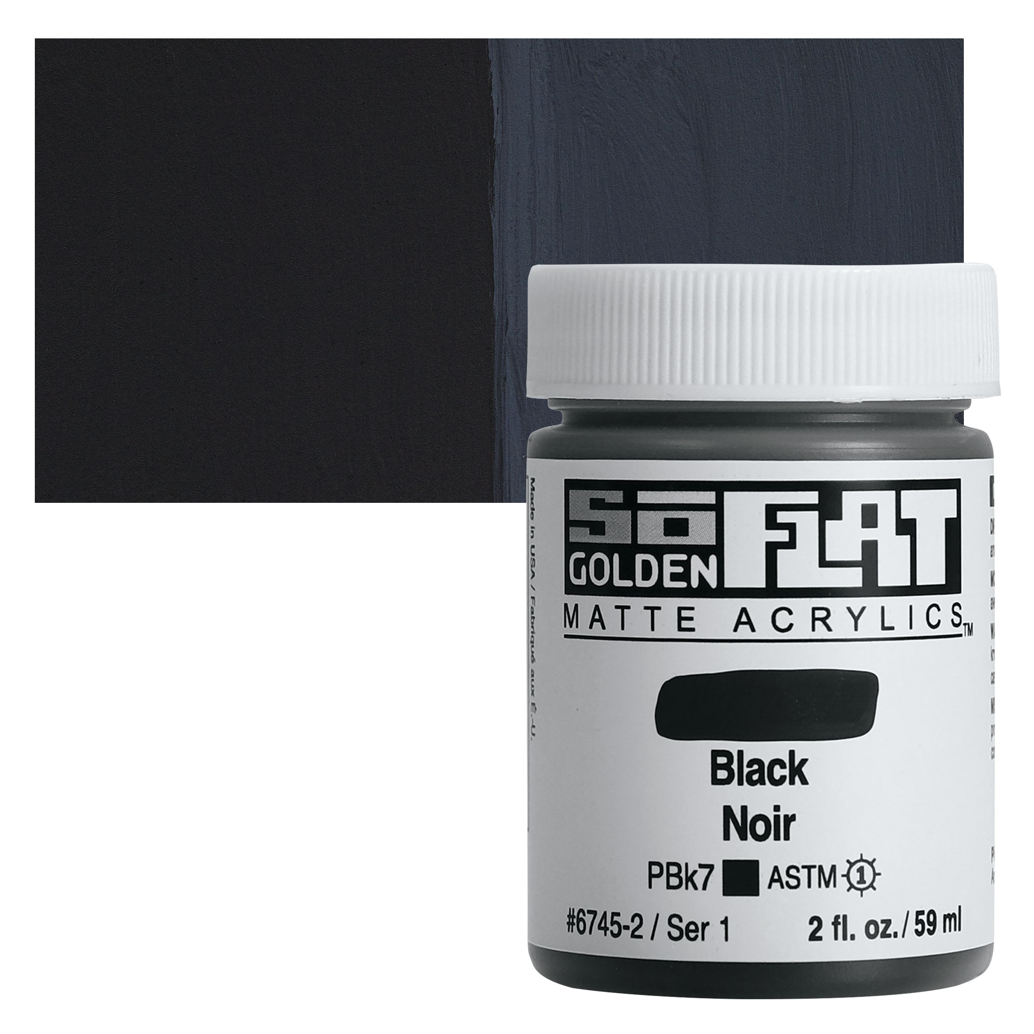 Mars Black 2oz (59ml) Acrylic Paint Tube