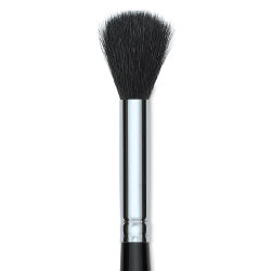 Silver Brush Black Goat Silver Mop Brush - Round, Size 10, Short Handle (close-up)