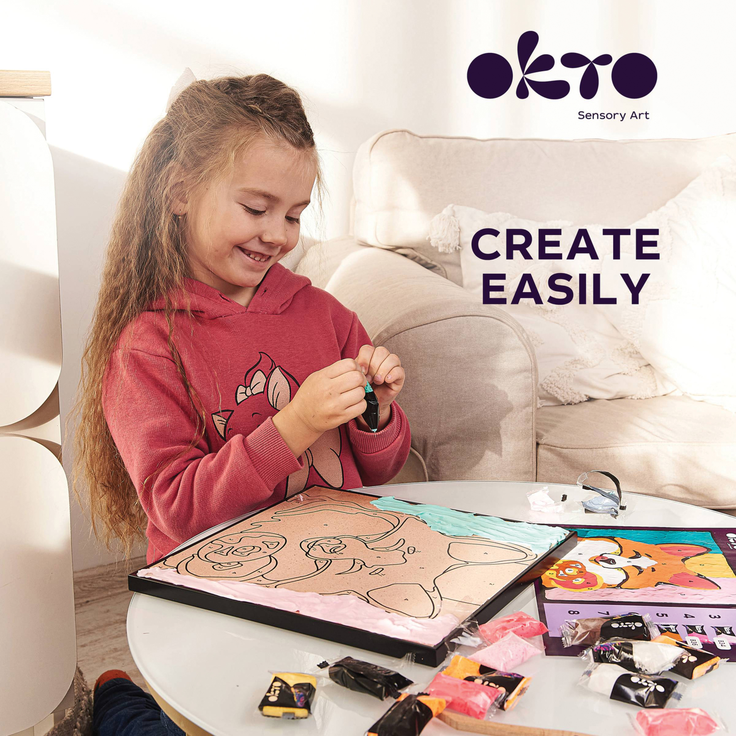Okto Sensory Art Clay Color By Number Kit - Fox | BLICK Art Materials